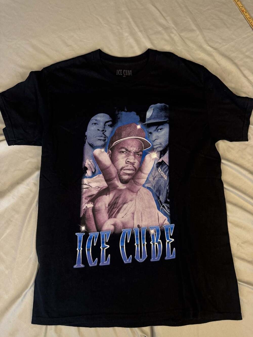 Ice Cube Rap Graphic T-Shirt Black Size Large